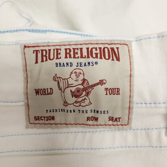 NWT True Religion Ricky Relaxed Straight Jean Short Cut Off Size 44 - Picture 11 of 13
